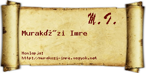 Muraközi Imre névjegykártya
