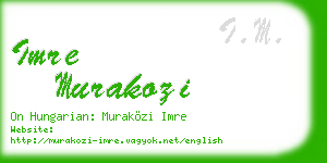 imre murakozi business card